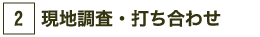 ２．現地調査・打ち合わせ